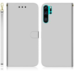 Voor Huawei P30 Pro Imitated Mirror Surface Horizontal Flip Leather Case met Holder & Card Slots & Wallet & Lanyard(Silver)