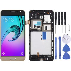 TFT Material LCD-scherm en Digitizer Full Assembly with Frame for Galaxy J3 (2016) / J320F(Gold)