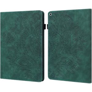 Peacock Embossed Pattern TPU + PU Horizontale Flip Leather Case met houder & Kaartsleuven & Portemonnee & Slaap / Wekfunctie Voor iPad 9.7 (2017) & (2018)(Groen)