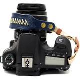 Zeku Retro Lederen SLR Polsband Anti-drop Camera Polsband zonder Camera(Blauw)