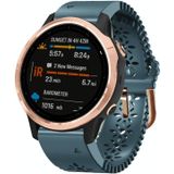 Voor Garmin Fenix 6S 20 mm dames siliconen horlogeband met veterpons