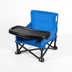 Kinder eettafel en stoel 0-3 jaar oude kind veiligheid draagbare klapstoel (blauw)