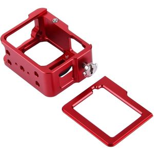 PULUZ behuizing Shell CNC Aluminum Alloy beschermende Cage met veiligheids Frame & 52mm UV Lens voor GoPro HERO5(rood)