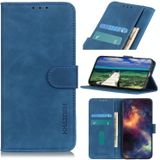 Voor Samsung Galaxy S23 5G KHAZNEH Retro Textuur Horizontale Flip Lederen Telefoon Case (Blauw)