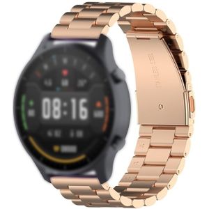 Voor Xiaomi Watch Color 22mm Three Beads Steel Polsband Watchband (Rose Gold)