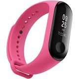 Armband horloge Silicone rubber polsbandje Wrist band riem vervanging voor Xiaomi mi band 3 (roze)