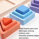 Kinderen geometrische vormen kleuraanpassing bouwstenen kolommen speelgoed (15 in 1 kleurverloop)
