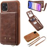 Voor iPhone 11 Vertical Flip Shockproof Leather Protective Case met Long Rope  Support Card Slots & Bracket & Photo Holder & Wallet Function(?)