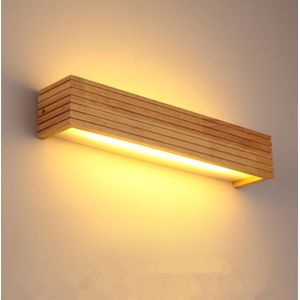 55cm LED massief houten wandlamp slaapkamer bedlampje gang wandlamp (wit licht)