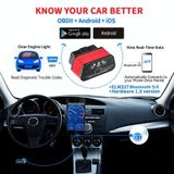 KONNWEI KW903 Bluetooth 5.0 OBD2 Auto Fault Diagnostic Scan Tools Ondersteuning IOS / Android (zwart rood)