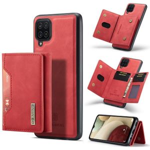 For Samsung Galaxy A12 5G DG.MING M2 Series 3-Fold Multi Card Bag + Magnetic Back Cover Shockproof Case with Wallet & Holder Function(Red)