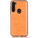 Voor Motorola Moto G Stylus Schokbestendig Naaien Koe Patroon Huid PC + PU + TPU Case (Oranje)