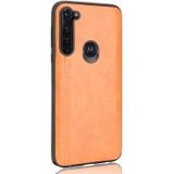 Voor Motorola Moto G Stylus Schokbestendig Naaien Koe Patroon Huid PC + PU + TPU Case (Oranje)