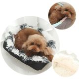 Kennel Dog Mat Dual-Use Winter Warme Kattenbakvulling  Grootte:70x80cm (Geel Wit)