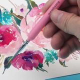 10 PCS 7 WeiZhuang Haak Lijn Pen schilderen handgeschilderde aquarel Wolf Mint Hook Line Pen Schilderij Lijn Dunne Lijn Brush  Kleur: Roze