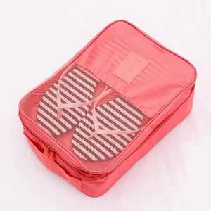 Nylon Travel Portable Storage Schoen Opslag Tas met grote capaciteit (roze)