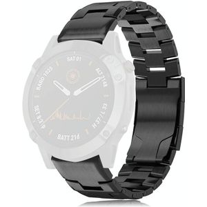 Voor Garmin Fenix 6 22mm Titanium Alloy Quick Release Vervanging Horlogeband (Zwart)