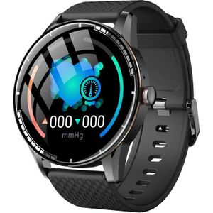 H6 1 28 inch touch screen IP67 waterdicht slim horloge  ondersteuning bluetooth oproep / slaap monitoring / hartslag monitoring (zwart)
