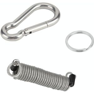 RV Trailer Spring Safety Rope Breakaway kabel  Safety Buckle Size:M10 x 100mm (Zilver)