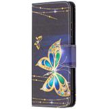 Voor Samsung Galaxy A22 5G Gekleurde Tekening Horizontale Flip Lederen Case met Houder & Card Slots & Portemonnee (Big Butterflies)