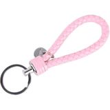 Sleutelhanger autohouder met lederen Strip(Pink)