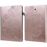 Voor Samsung Galaxy Tab S2 9.7 T815 Peacock Embossed Pattern TPU + PU Horizontale Flip Lederen Case met Holder & Card Slots & Wallet(Rose Gold)