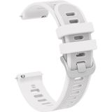 For Samsung Gear Sport 20mm Silicone Twill Watch Band(White)