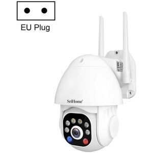 SriHome SH039B 3MP geluid en licht alarm IP66 Waterdichte koepelcamera  EU -plug
