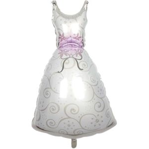 5 PC'S bruiloft kamer decoratie ballon Valentine bruiloft jurk aluminium ballon  grootte: middellange trouwjurken