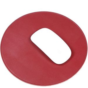 Microfiber Crazy Horse textuur circulaire waterdichte muismat (rood)