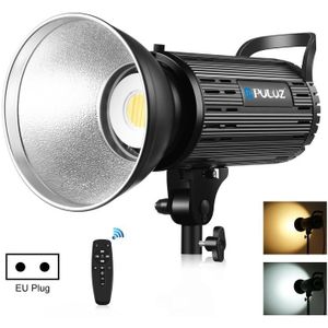 PULUZ 150W Studio Video Light 3200K-5600K dual color temperatuur ingebouwde dissipate warmtesysteem met afstandsbediening (EU-stekker)