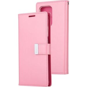 GOOSPERY RICH DIARY For Galaxy S20 Ultra PU + TPU Crazy Horse Texture Horizontal Flip Leather Case  with Card Slots & Wallet & Photo frame(Pink) GOOSPERY RICH DIARY For Galaxy S20 Ultra PU + TPU Crazy Horse Texture Horizontal Flip Leather Case  with