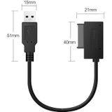 Professionele USB 2.0 7 + 6Pin Slimline SATA kabel Adapter-indicator