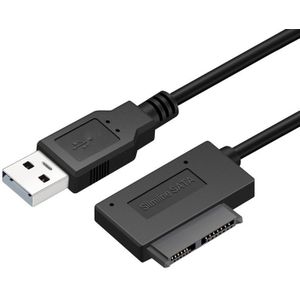 Professionele USB 2.0 7 + 6Pin Slimline SATA kabel Adapter-indicator