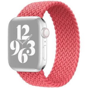 Single-turn nylon geweven horlogeband voor Apple Watch Series 6 & SE & 5 & 4 40mm / 3 & 2 & 1 38mm  Maat:L(Roze)