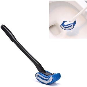 5 PCS No Dead Corner Soft Borstel Wegwerp Toilet Brush (Zwart)