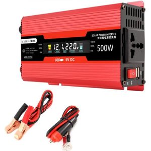 Carmaer Universal 12V tot 220V 500W Auto LCD-scherm Inverter Huishoudelijke stroomomzetter