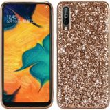 Glittery poeder schokbestendig TPU Case voor Galaxy A70 (goud)