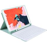 T07BB Voor iPad 9 7 inch / iPad Pro 9 7 inch / iPad Air 2 / Air (2018 & 2017) TPU Candy Color Ultra-thin Bluetooth Keyboard Protective Case met Stand & Pen Slot(Lichtgroen)
