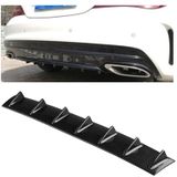 Universele auto Rear Bumper Lip Diffuser 7 Shark Fin stijl koolstofvezel ABS  grootte: 85 3 x 79 8 x 13 4 cm