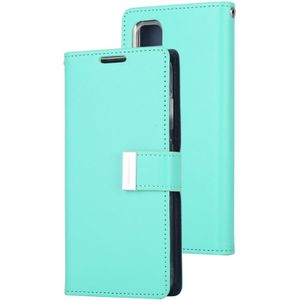 GOOSPERY RICH DIARY For Galaxy S20+ PU + TPU Crazy Horse Texture Horizontal Flip Leather Case  with Card Slots & Wallet & Photo frame (Mint Green)