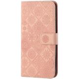 Ethnic Style Embossed Pattern Horizontal Flip Leather Case met Holder & Card Slots & Wallet & Lanyard Voor iPhone 8 Plus / 7 Plus(Pink)