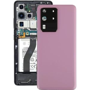 Batterij achterkant met camera lens cover voor Samsung Galaxy S20 Ultra (roze)