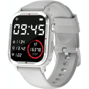 G96 1.85 inch HD Vierkant Scherm Robuuste Smart Watch Ondersteuning Bluetooth Bellen/Hartslagbewaking/Bloedzuurstofbewaking (Grijs)