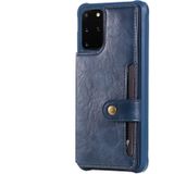 For Galaxy S20 Plus Shockproof Horizontal Flip Protective Case with Holder & Card Slots & Wallet & Photo Frame & Short Lanyard(Blue)
