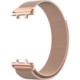 Voor OPPO Watch 3 Milanese roestvrijstalen metalen horlogeband (rosgoud)