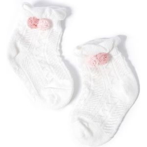 3 paar baby sokken mesh dunne baby katoenen sokken  Toyan sokken: S 1-2 jaar oud (wit)