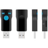 BC07 Mini geborsteld textuur USB Bluetooth ontvanger MP3 speler SD/TF kaartlezer met microfoon & audiokabel  ondersteuning voor Handsfree & AUX Output & 32GB Micro SD / TF kaart & dubbelzijdige USB-poort aansluiten