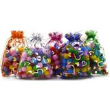 100 PCS cadeau zakjes tas organza zakjes sieraden snoep verpakking tassen  grootte: 17x23cm (donkergroen)
