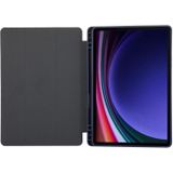 Voor Samsung Galaxy Tab S9 3-voudige pure kleur TPU lederen tablethoes met pensleuf